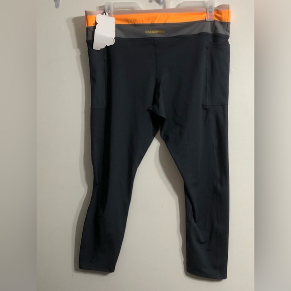 Women’s high rise legging two side phone pockets pull on gray.XXXL(20) - Picture 2 of 4